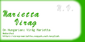 marietta virag business card