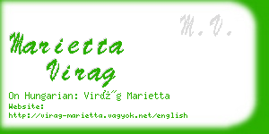 marietta virag business card